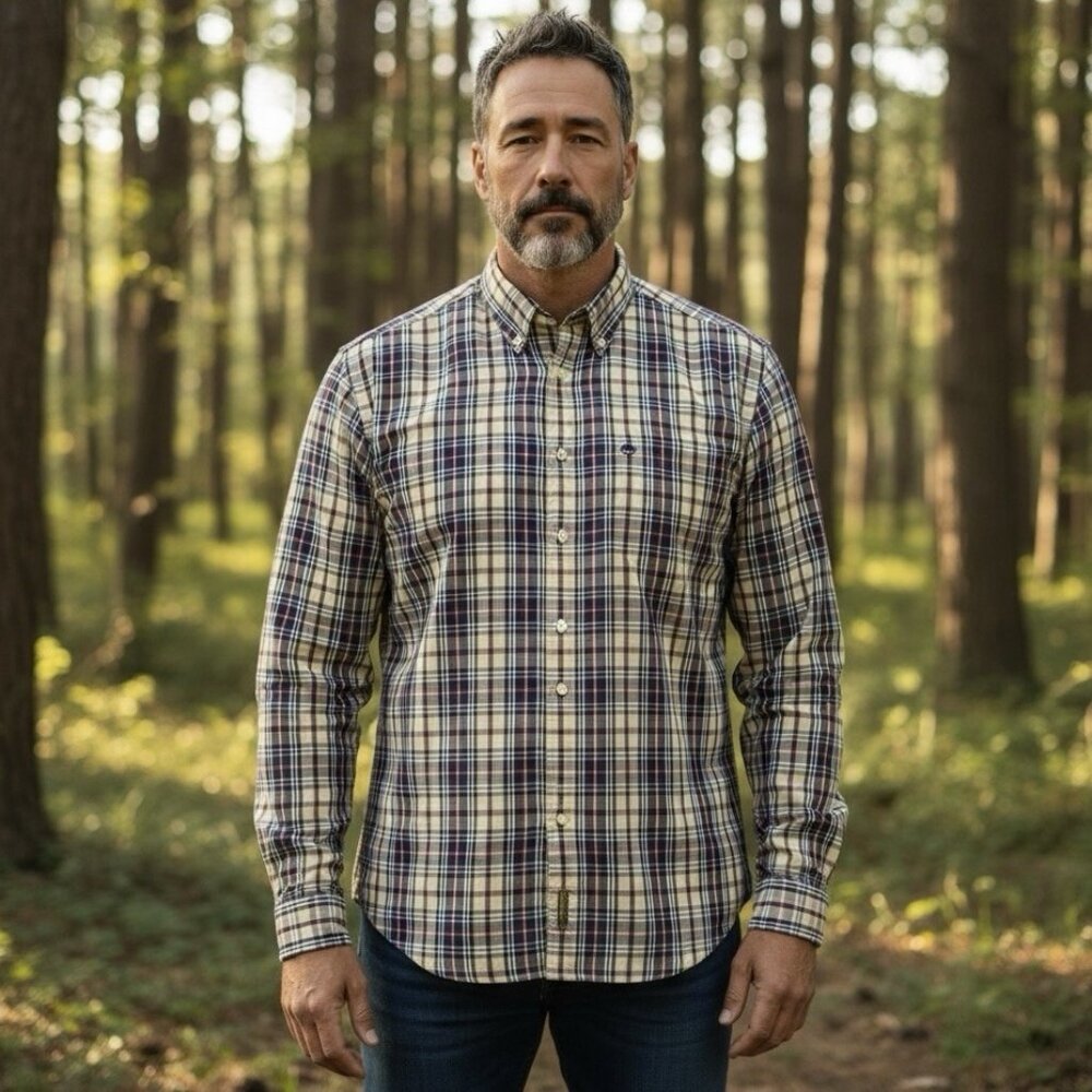 Timberland Plaid Long Sleeve Button up Flannel‎ Holiday Cabincore Lumberjack XL